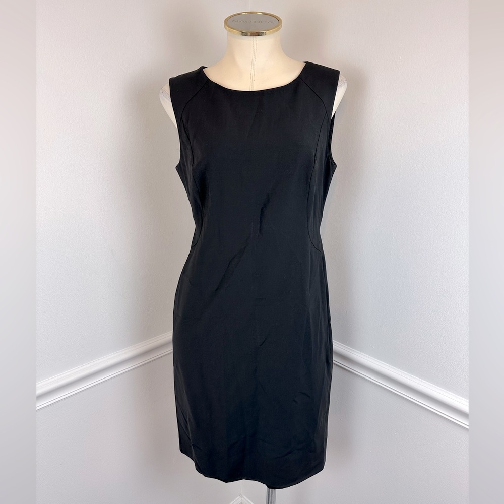TALBOTS Sleeveless Classic Black Business Career Sheath Dress | Size 6